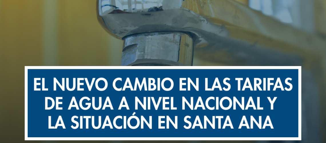 EL NUEVO CAMBIO EN LAS TARIFAS DE AGUA A NIVEL NACIONAL